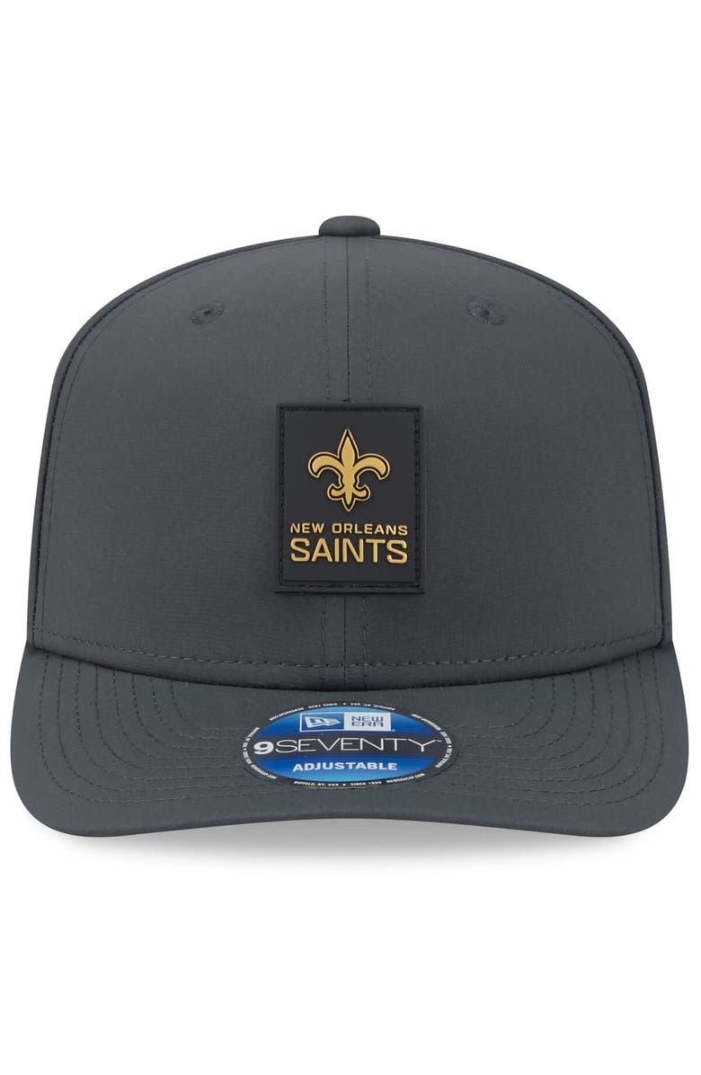 New Era Men's New Era Charcoal New Orleans Saints 2025 Sideline Cold Weather 9SEVENTY Adjustable Hat, Alternate, color, 