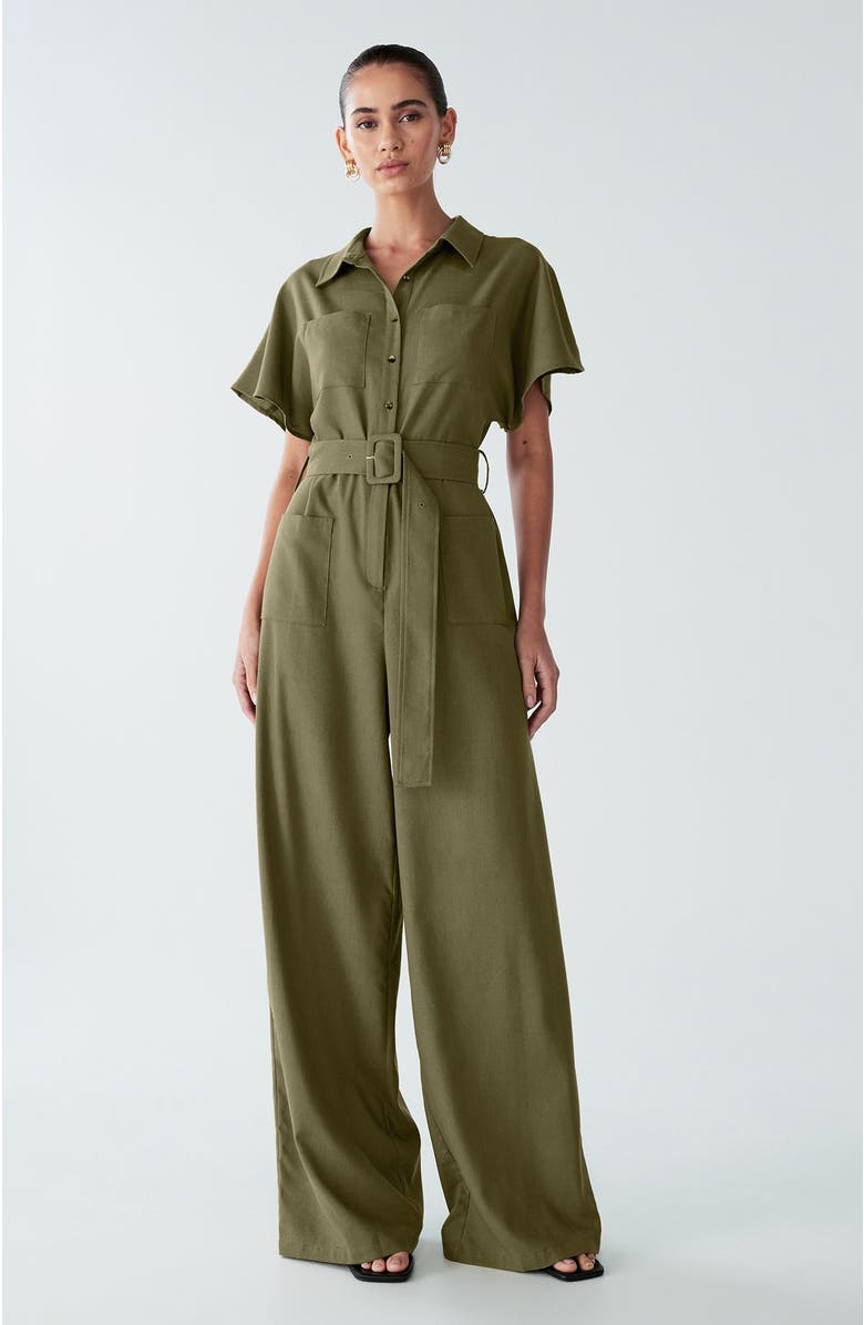 WILLA Zel Jumpsuit, Alternate, color, Olive Green