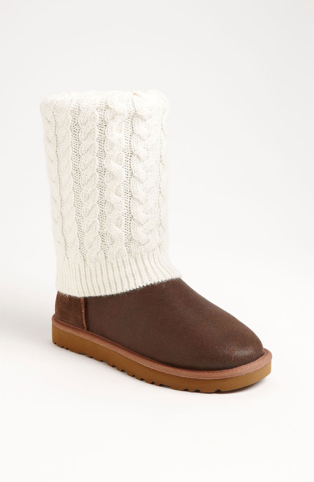 Australia 'Tularosa Route Detachable' Boot with Removable Knit Overlay, Main, color, BOMBER JACKET CHESTNUT
