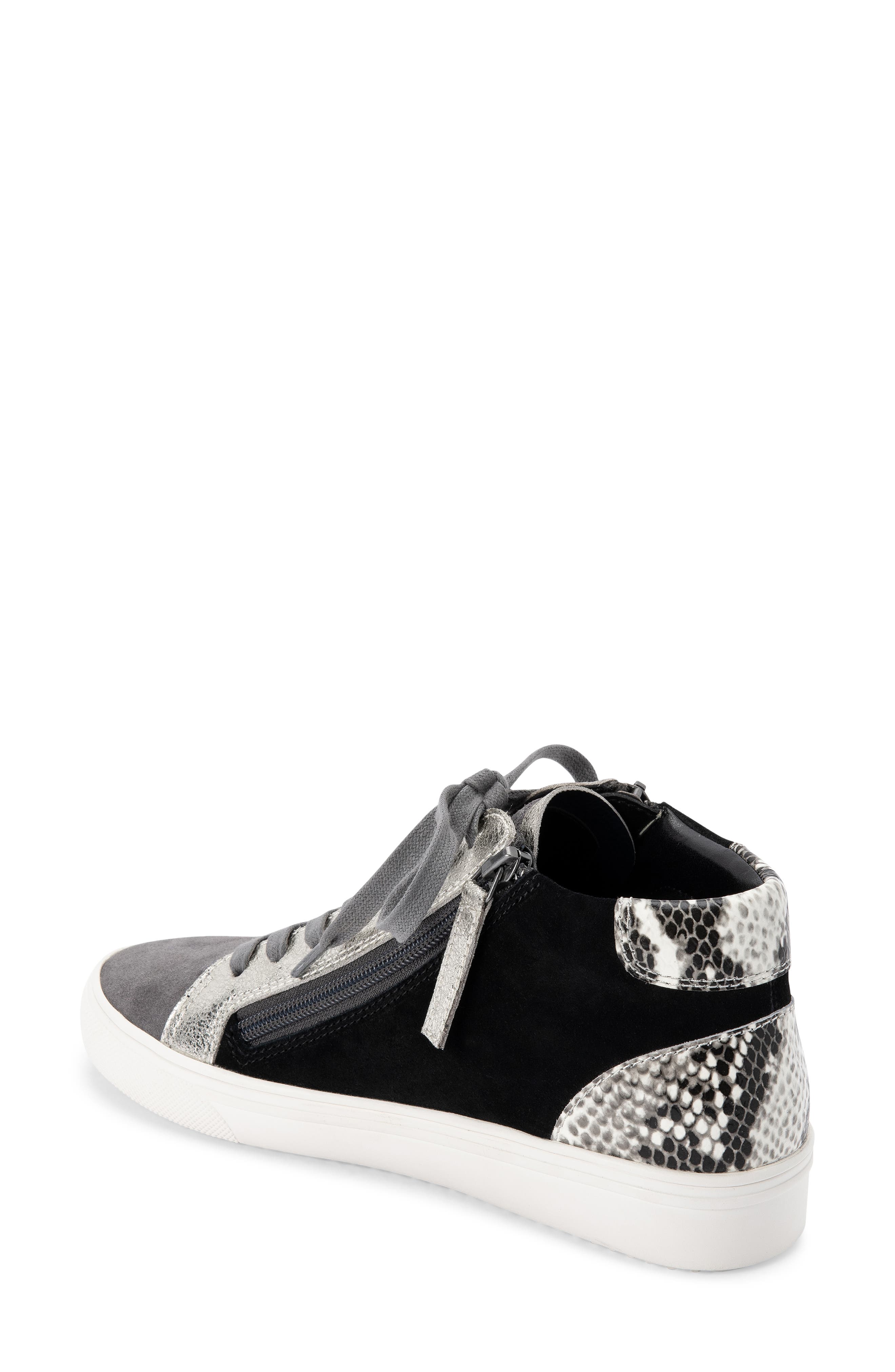 Genesis Waterproof Snake Embossed Hidden Wedge Sneaker, Alternate, color, GREY MULTI LEATHER