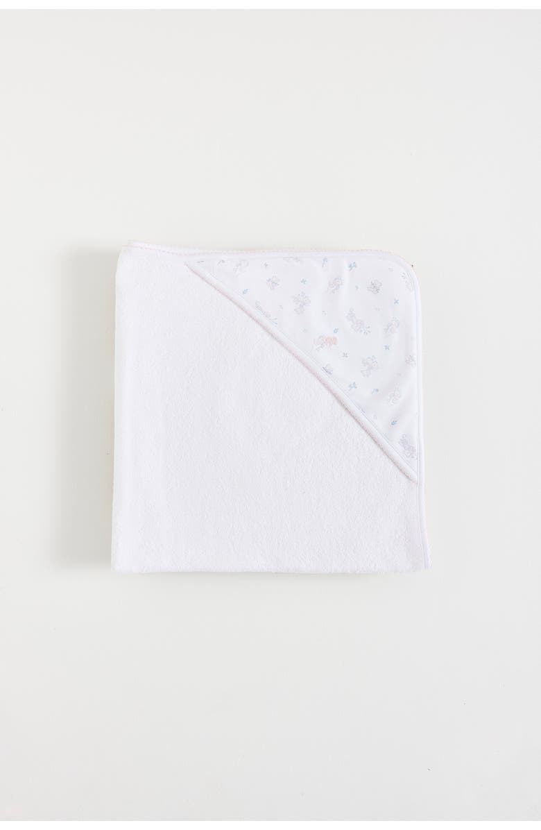 Babycottons Little Panda Small Hooded Towel, Alternate, color, White