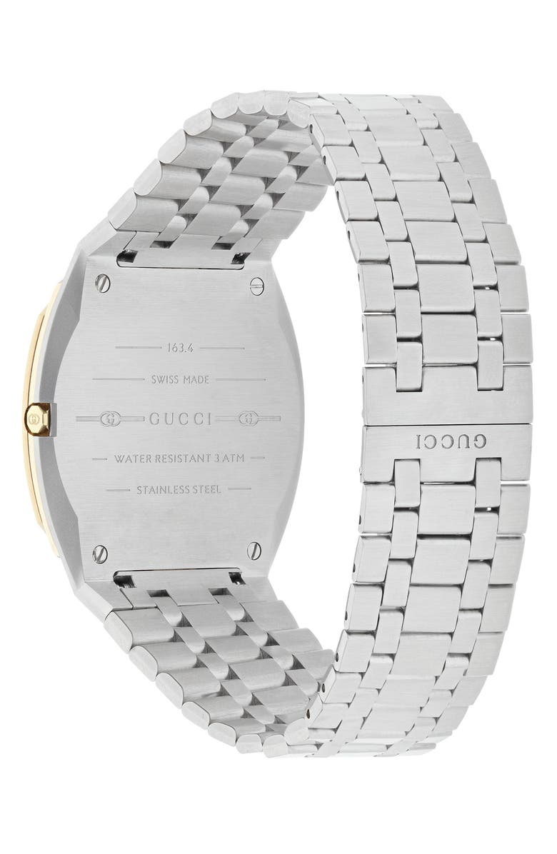 Gucci 25H Two-Tone Stainless Steel Bracelet Watch, 34mm, Alternate, color, 