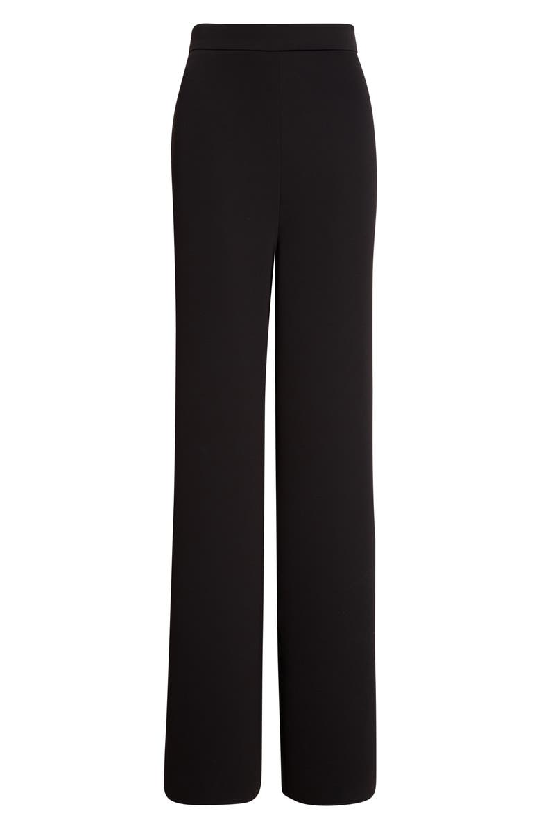 Max Mara High Waist Cady Straight Leg Pants, Main, color, Black