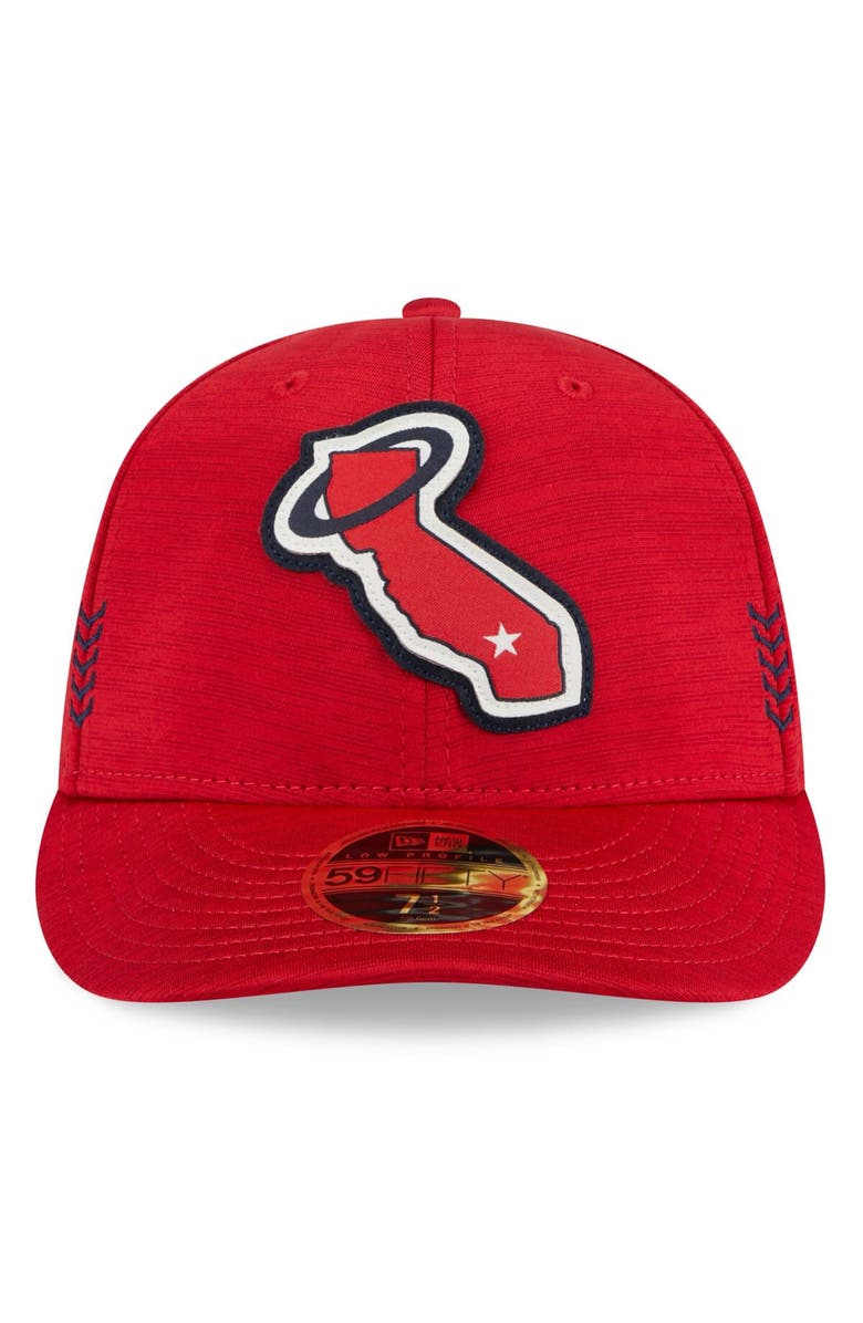 New Era Men's New Era Red Los Angeles Angels 2024 Clubhouse Low Profile 59FIFTY Fitted Hat, Alternate, color, Red