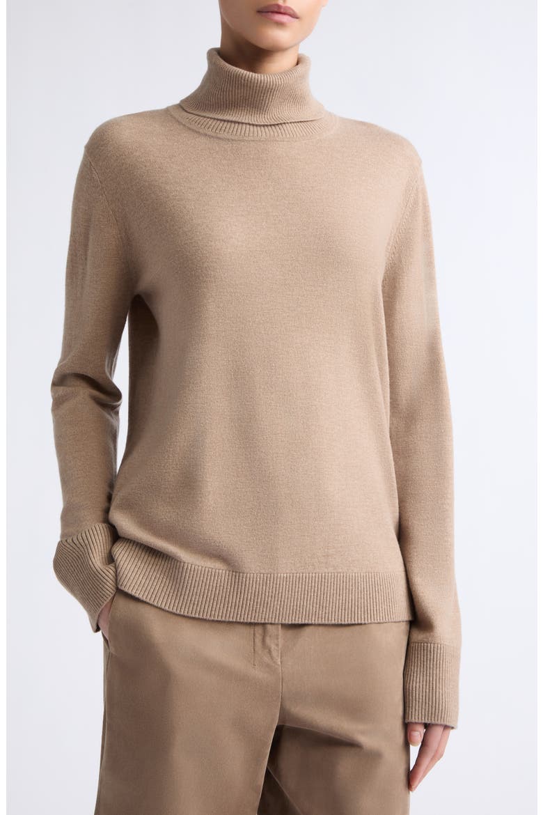 Allegra Wool Turtleneck Sweater, Alternate, color, CLAY