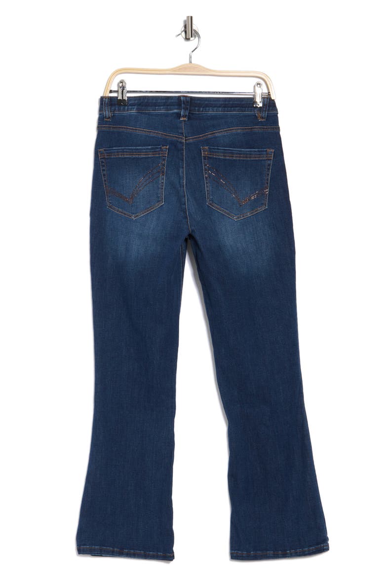 Itty Bitty Rhinestone Pocket Bootcut Jeans, Alternate, color, BLUE