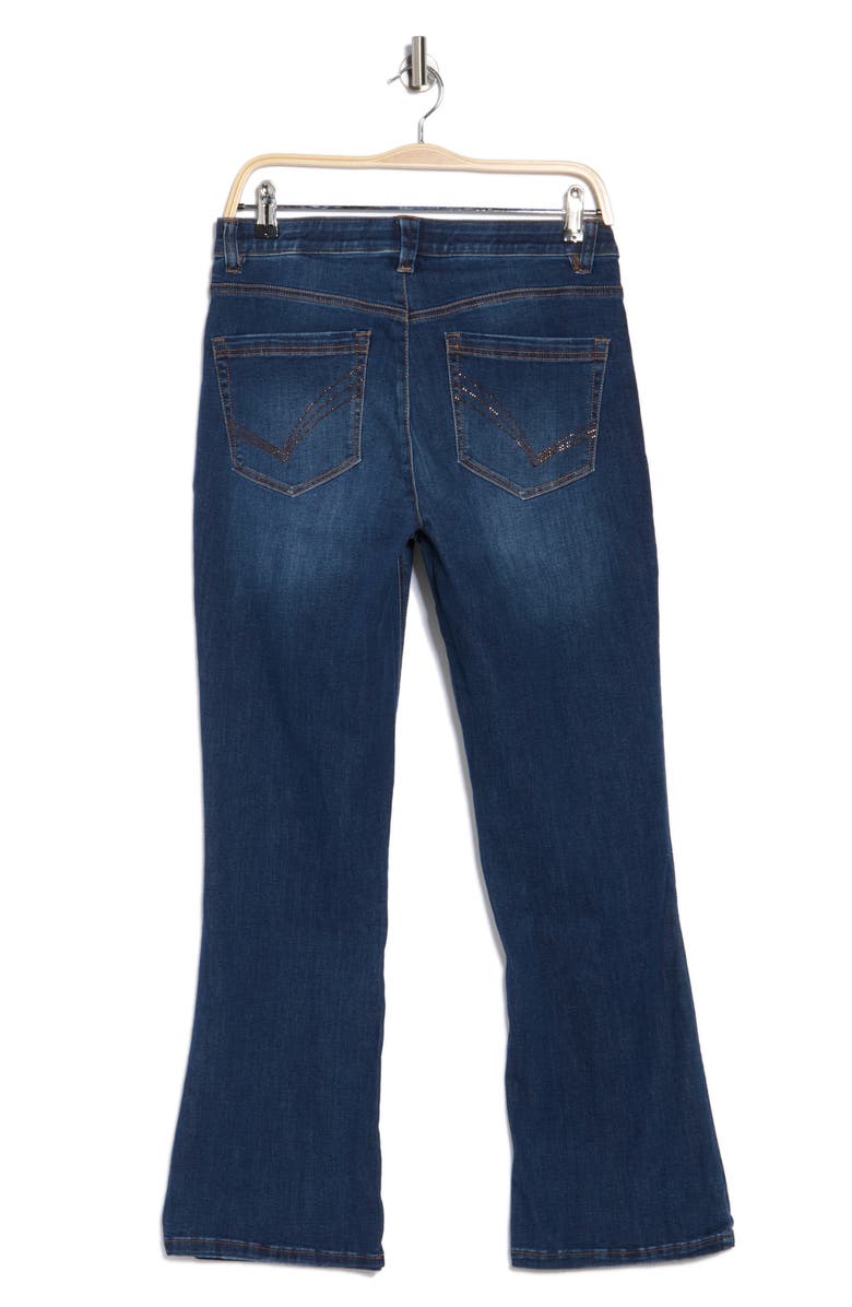 Democracy Itty Bitty Rhinestone Pocket Bootcut Jeans, Alternate, color, Blue