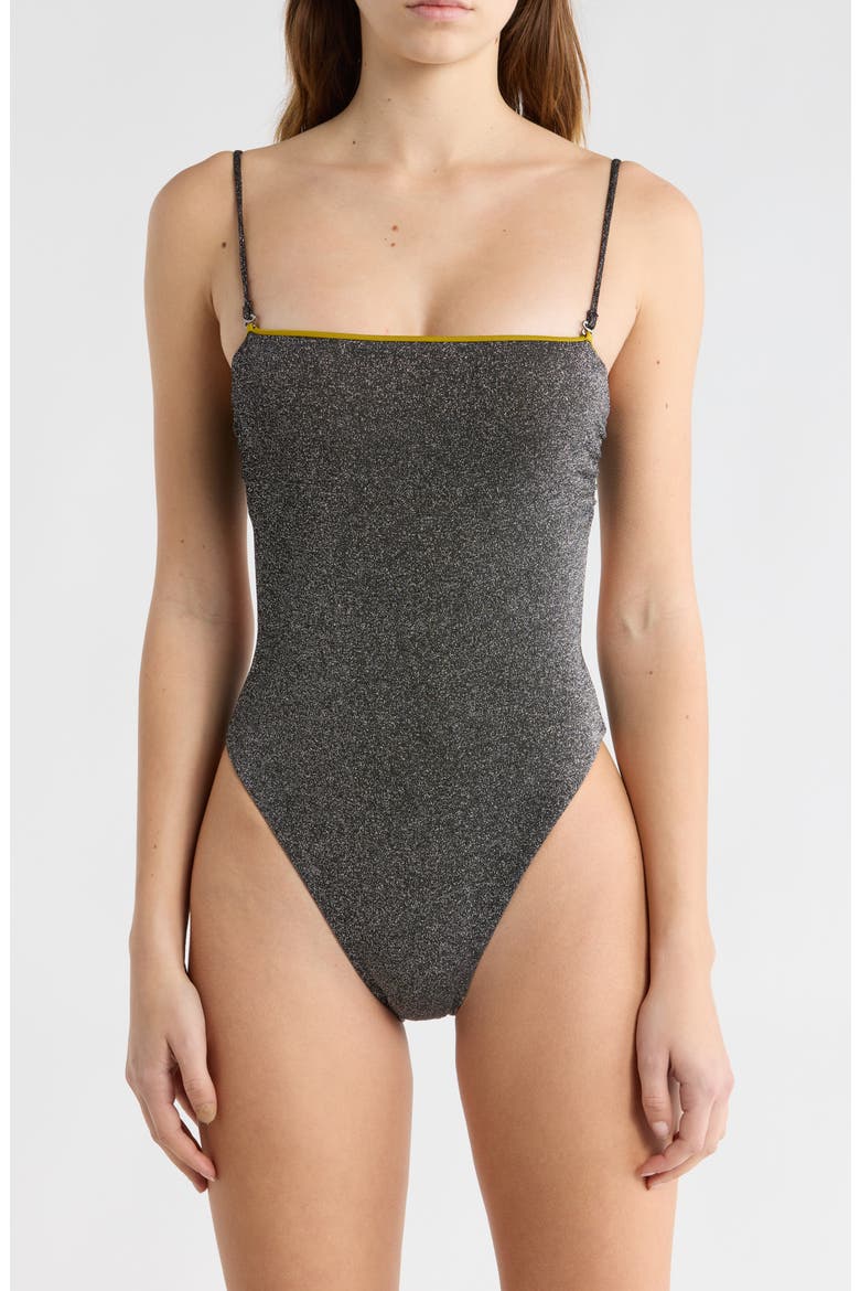 Ohana One-Piece Swimsuit, Main, color, BLACK