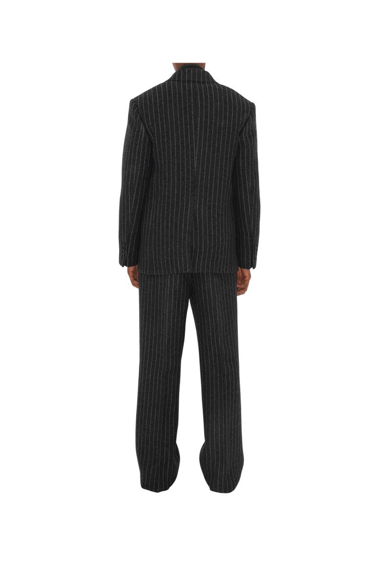 Burberry Pinstriped Wool Tailored Jacket, Alternate, color, 
