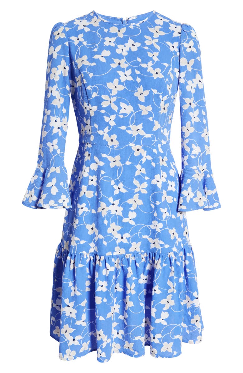 Eliza J Floral Print Flounce Dress, Alternate, color, 