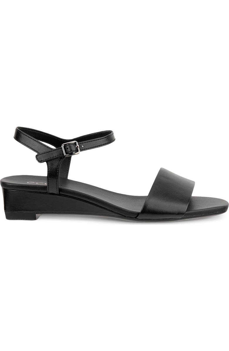 ECCO Astrid Ankle Strap Wedge Sandal, Alternate, color, Black
