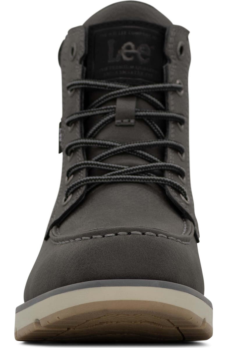 Lee Waylon Lace-Up Boot, Alternate, color, Charcoal Wax/ Black Denim