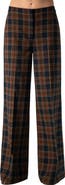 IVONNE Plaid Wide-Leg Pants