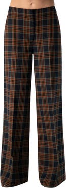 IVONNE Plaid Wide-Leg Pants