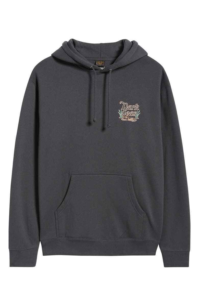 DARK SEAS Lagoon Graphic Fleece Hoodie, Alternate, color, Asphalt