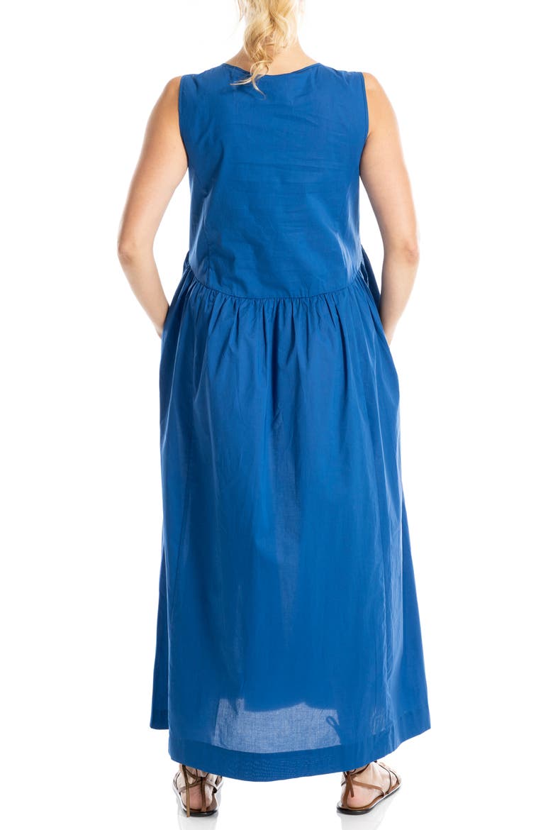 Sleeveless Button Front Maxi Dress, Alternate, color, COBALT