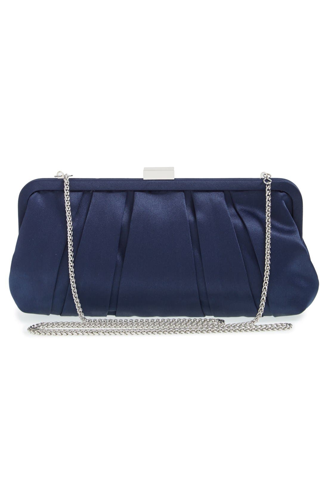 Nina 'Logan' Satin Clutch, Alternate, color, 
