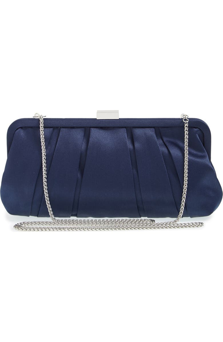 Nina 'Logan' Satin Clutch, Alternate, color,