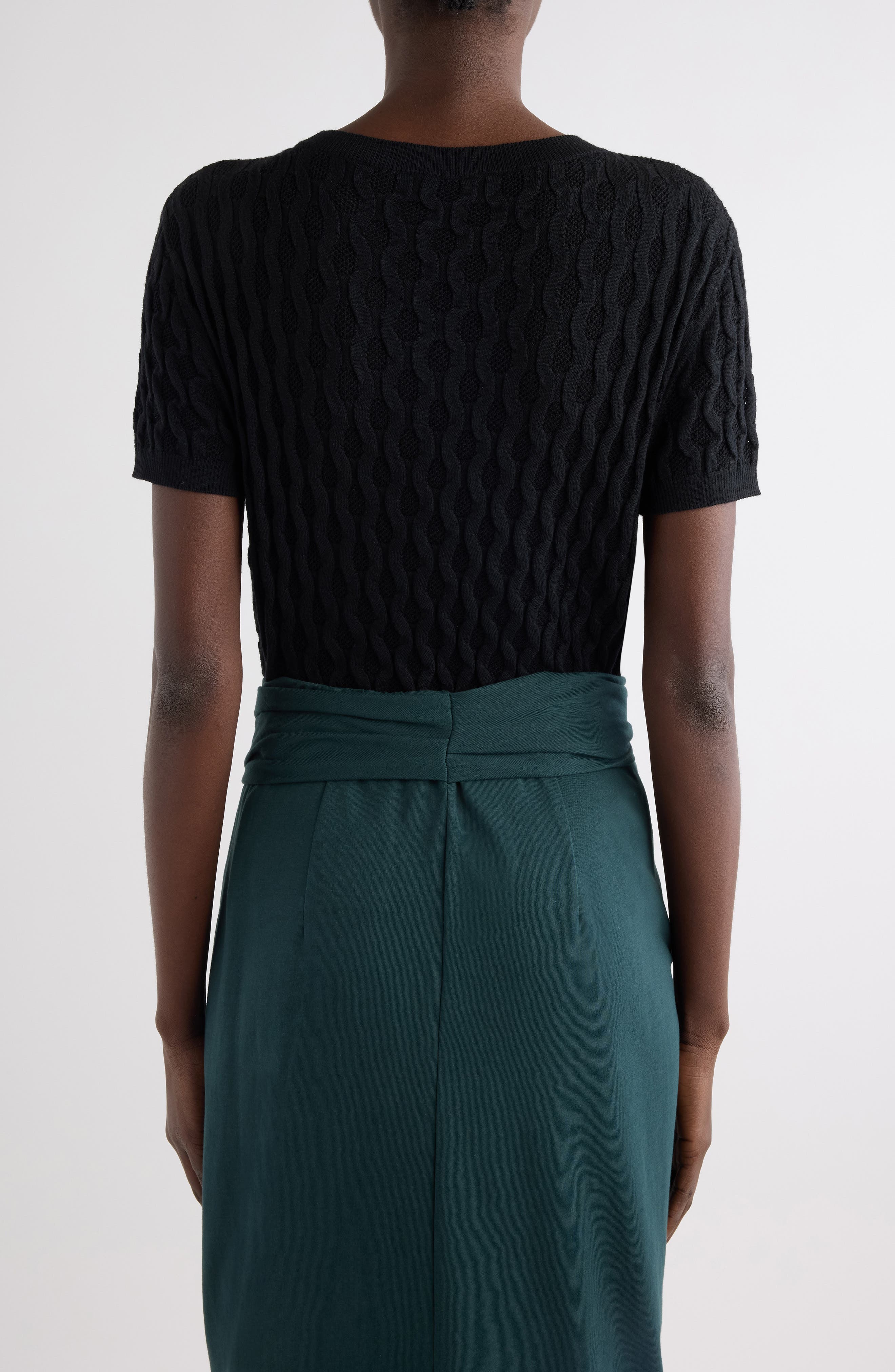 Dries Van Noten Target Short Sleeve Merino Wool Sweater (Women ...