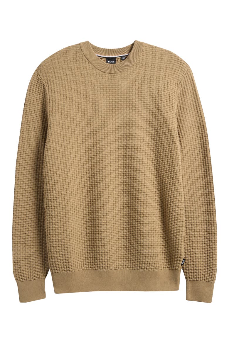 Imberto Textured Sweater, Alternate, color, DARK BEIGE