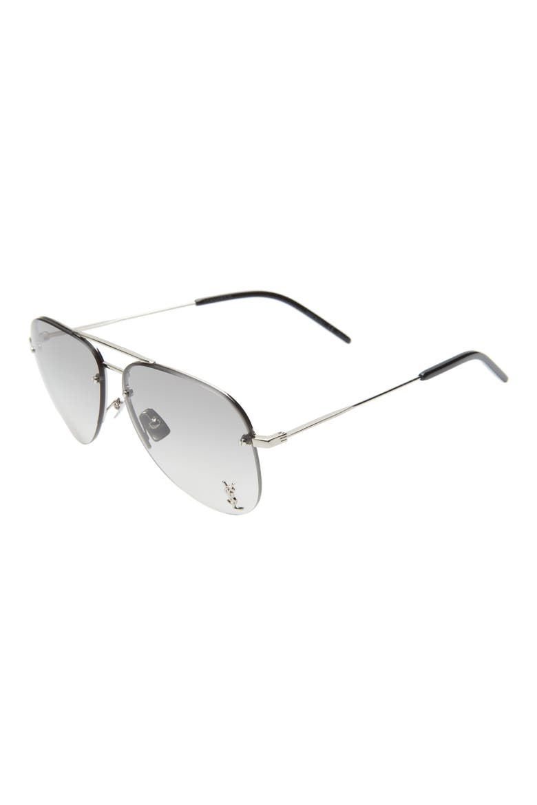 59mm Aviator Sunglasses, Alternate, color, SILVER