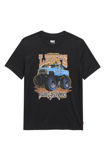 Levi's® Kids' Monster Truck Graphic T-shirt In Black