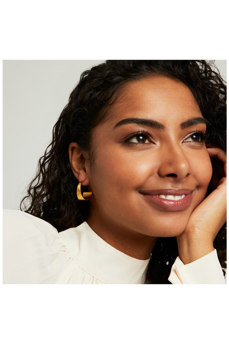 Bossa Mini Hoop Earrings, Alternate, color, GOLD