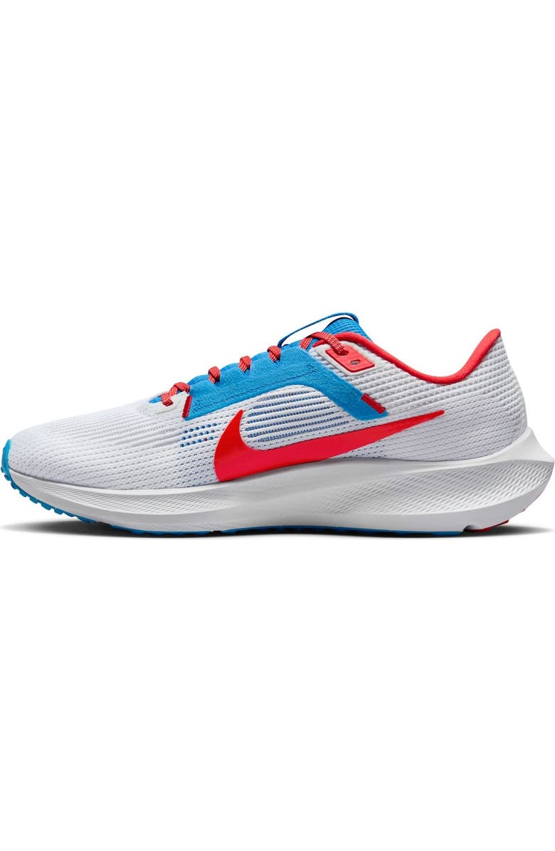 Nike Unisex Nike White Delaware State Hornets Zoom Pegasus 40 Running Shoe, Alternate, color,