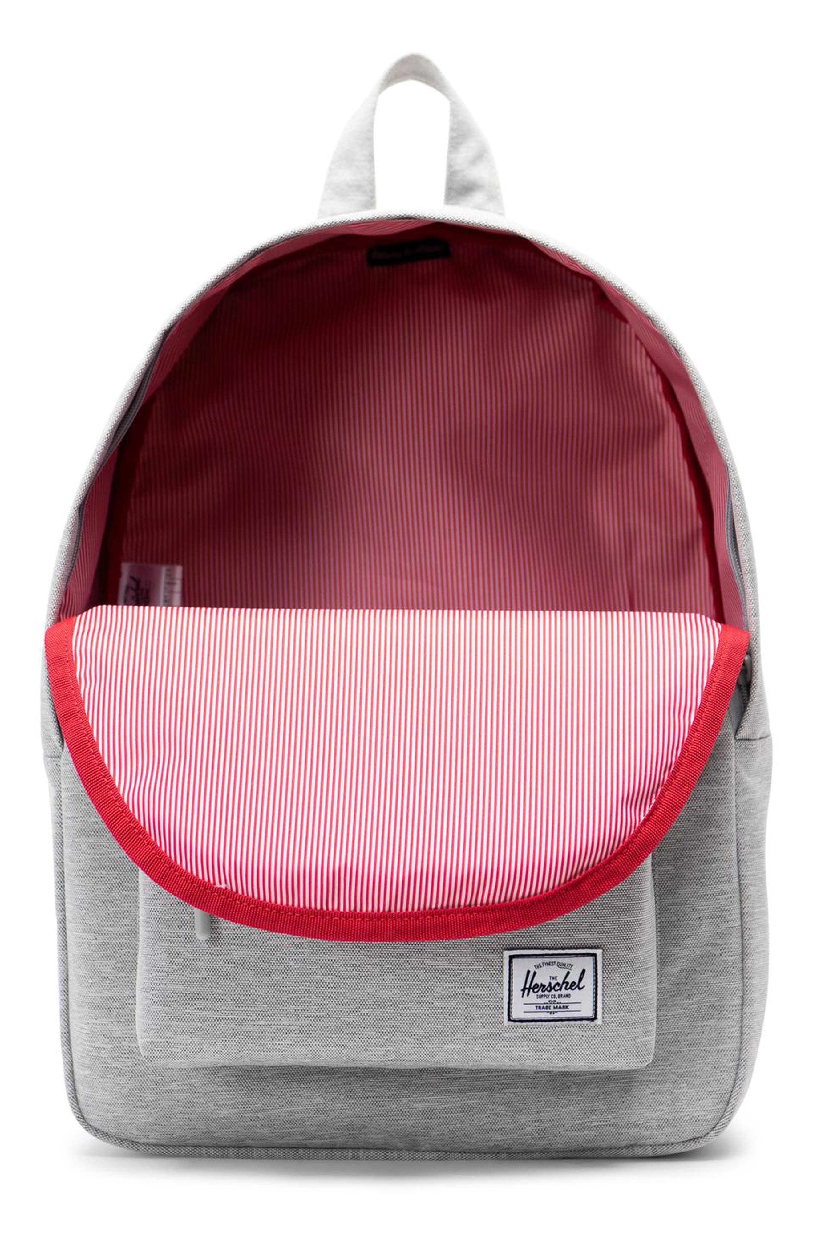 Classic Mid Volume Backpack, Alternate, color, LIGHT GREY CROSSHATCH