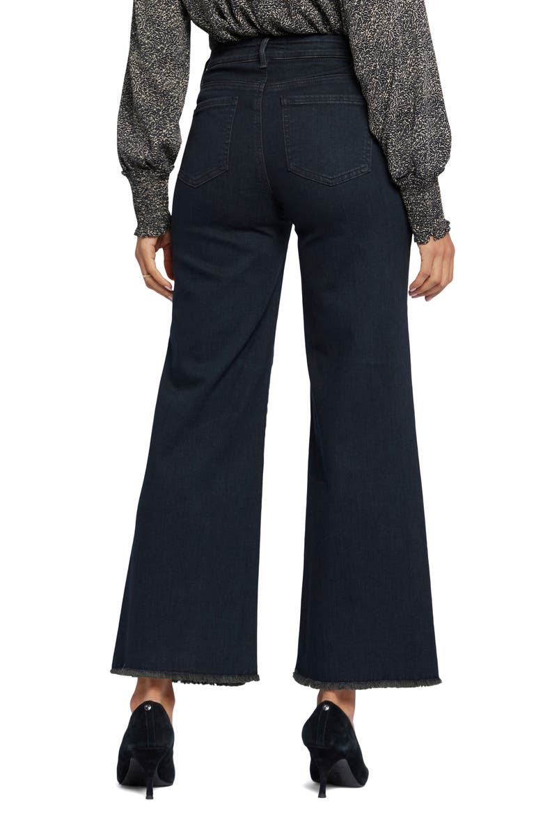 Teresa High Waist Raw Hem Ankle Wide Leg Jeans, Alternate, color, HUNTLEY