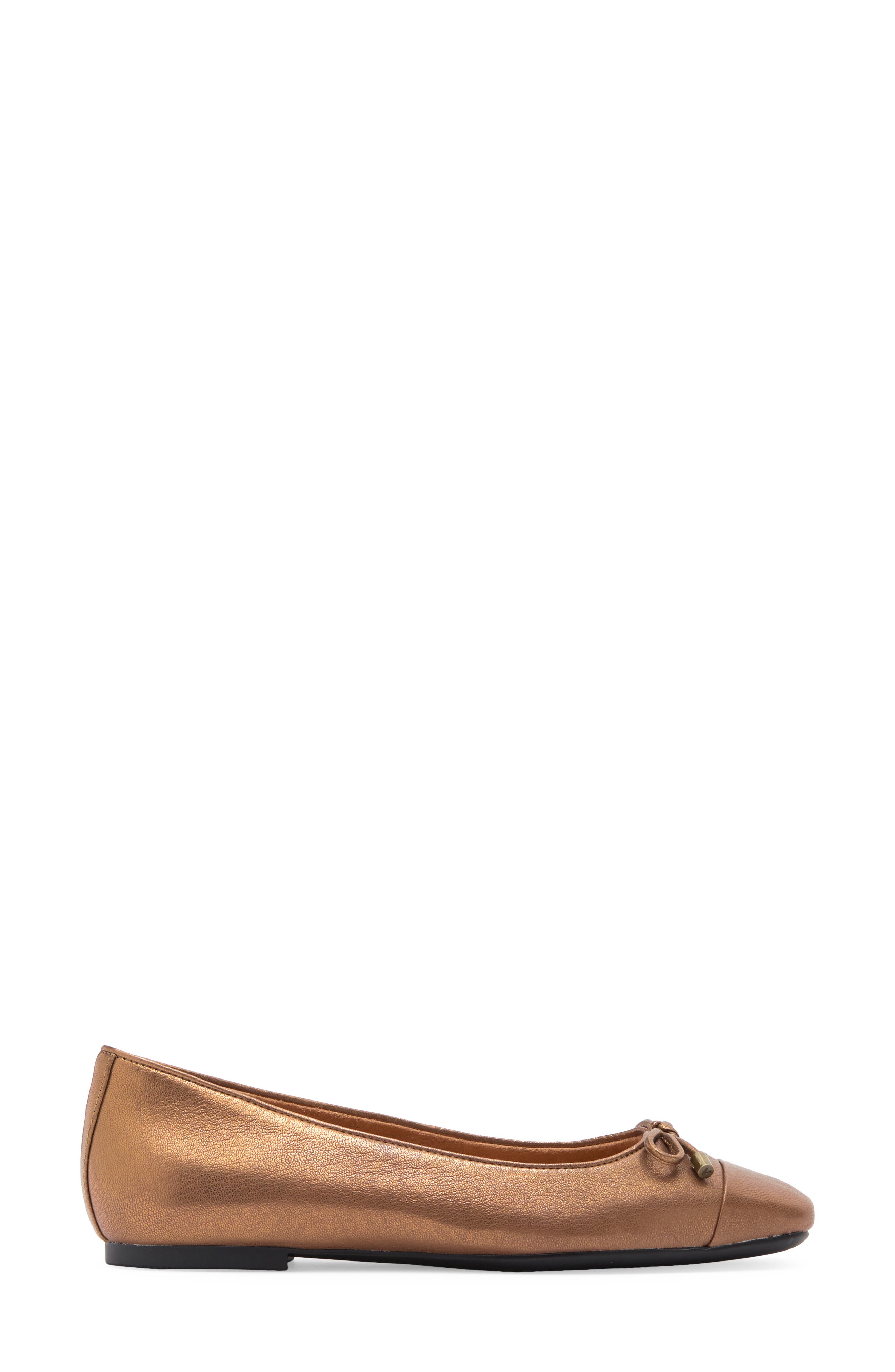 Vionic Klara Cap Toe Flat, Alternate, color, Bronze
