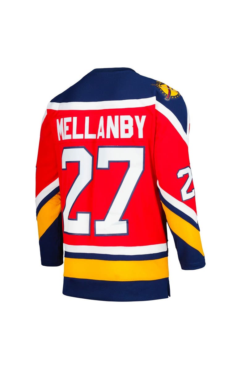 Mitchell 
Ness Men
s Mitchell 
Ness Scott Mellanby Red Florida Panthers Alternate Captain
s Patch 1995/96 Blue Line Player Jersey, Alternate, color, Red