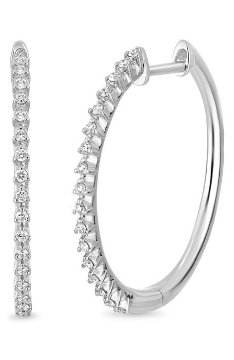 Audrey Diamond Hoop Earrings