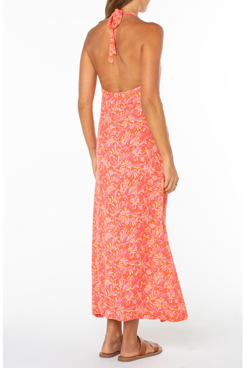 Beach Day Maxi Dress, Alternate, color, HOT CORAL