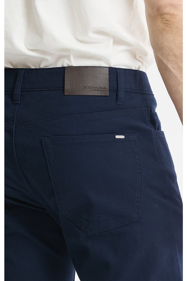Cotton Silk Blend Stretch 5-Pocket Pants, Alternate, color, Navy