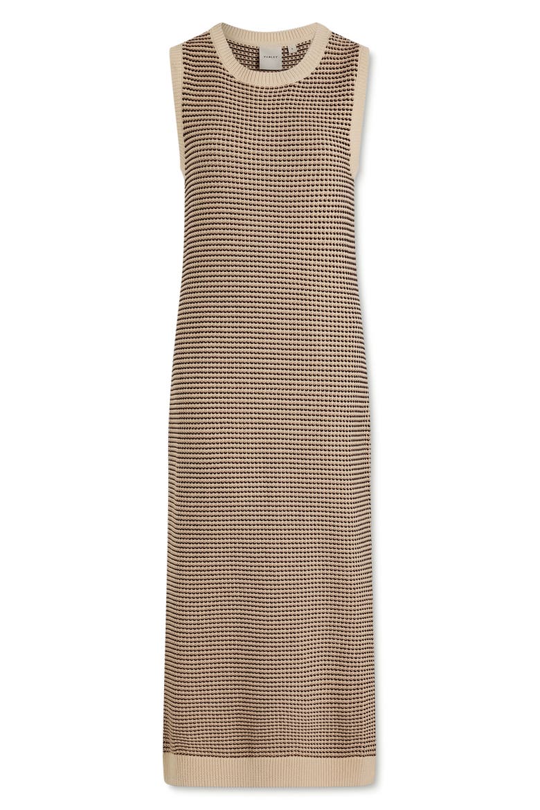 Sadia Sleeveless Cotton Midi Sweater Dress, Alternate, color, BIRCH