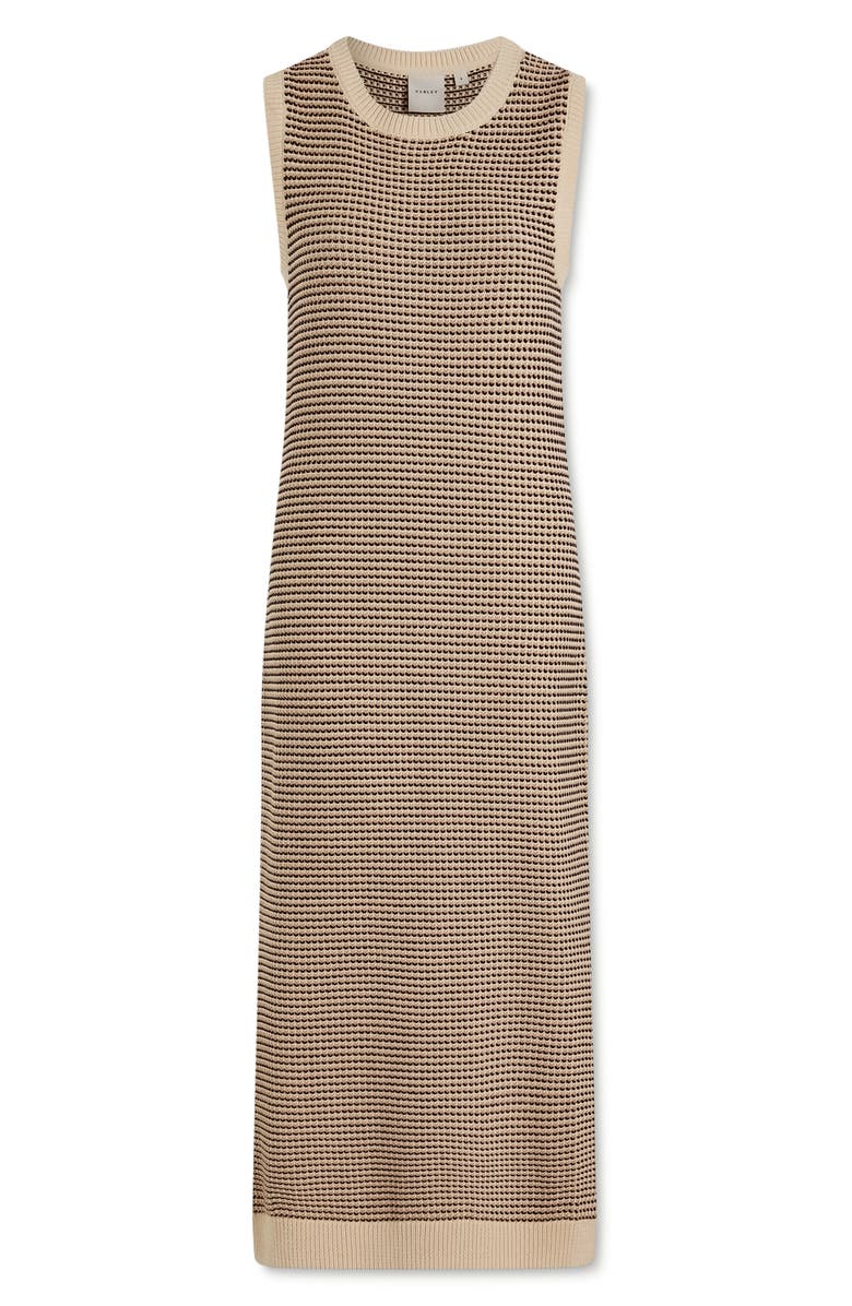 Varley Sadia Sleeveless Cotton Midi Sweater Dress, Alternate, color, Birch