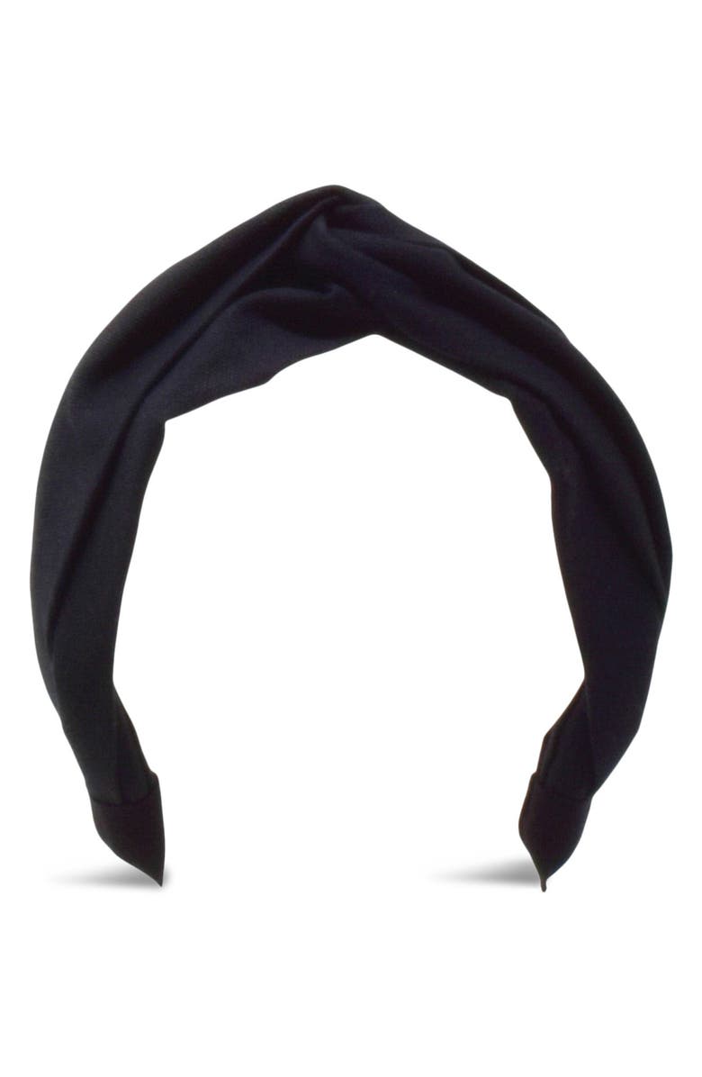 Gigi Burris Millinery Ellery Twist Canvas Headband, Alternate, color, Black