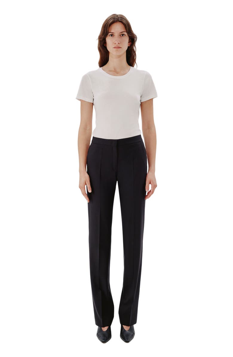 Another Tomorrow Classic Trouser, Main, color, Black