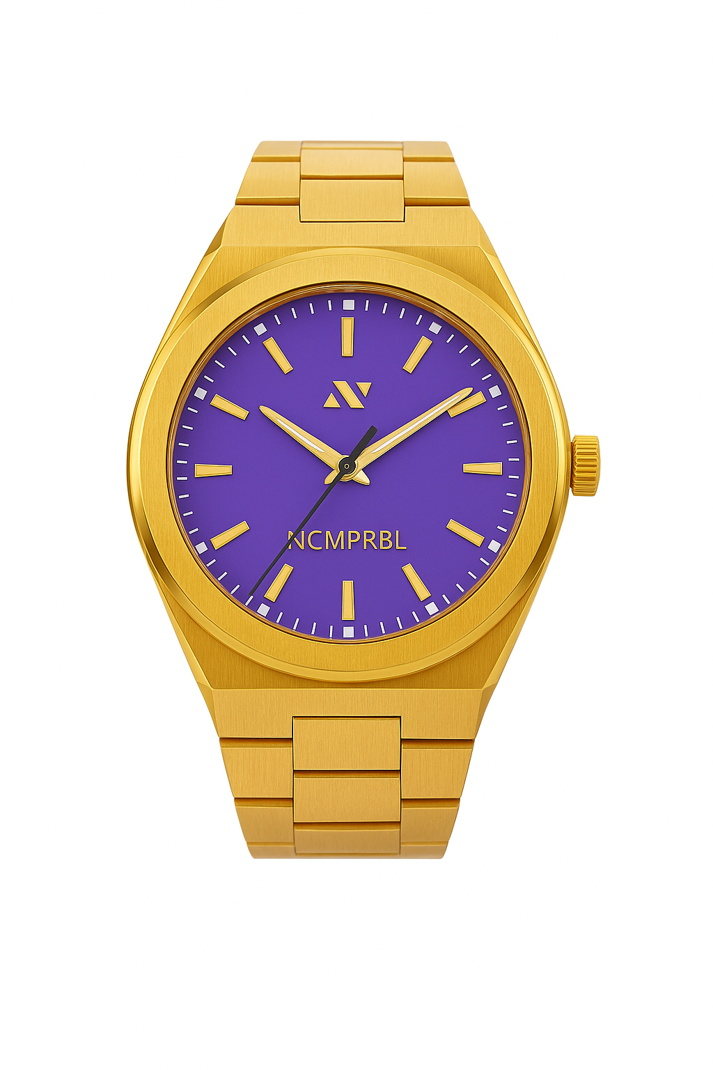 NCMPRBL Elevate Link Peri Bracelet Watch, 42MM in Yellow Gold/purple 