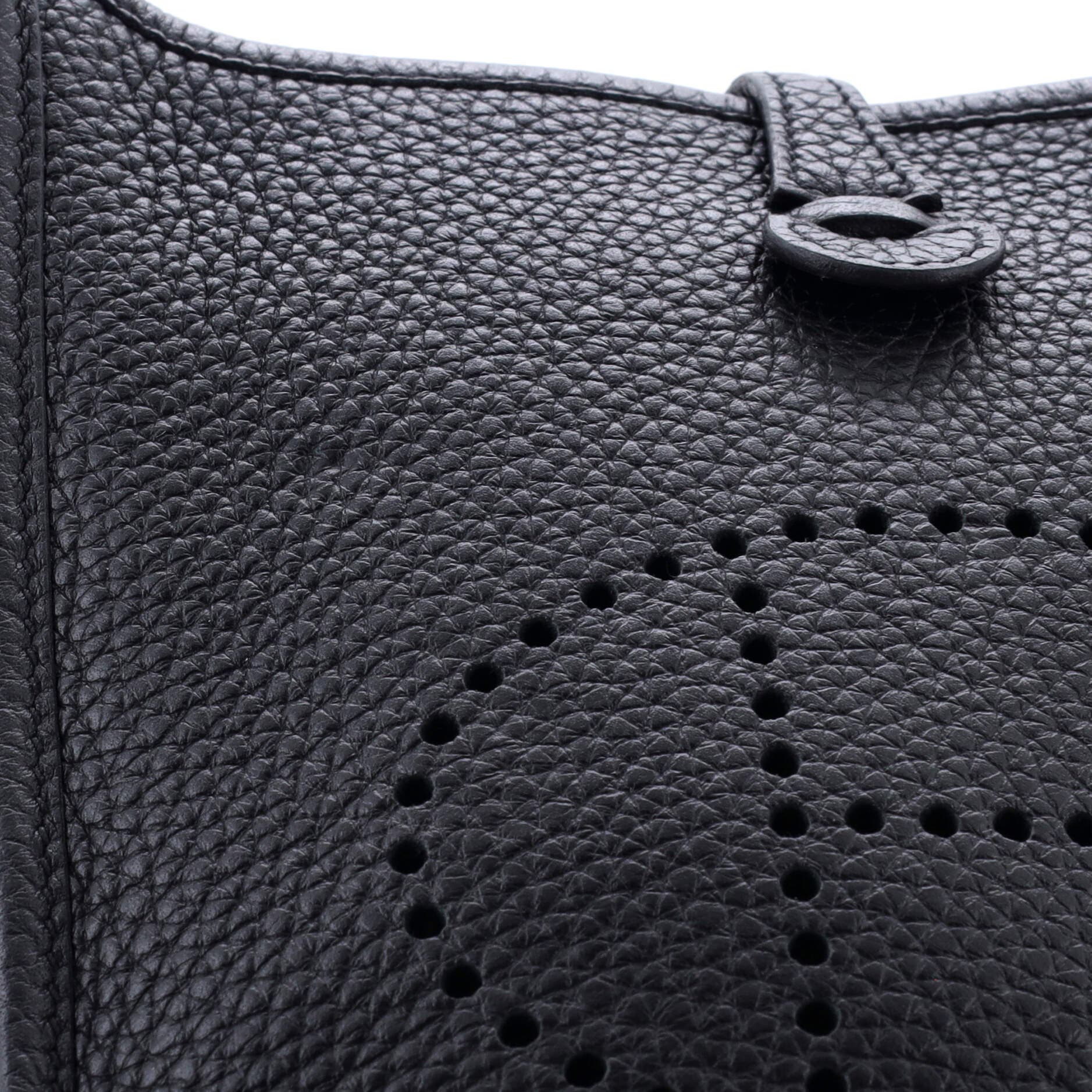 Pre-Owned Hermes Evelyne Bag Gen III Clemence TPM, Alternate, color, Noir