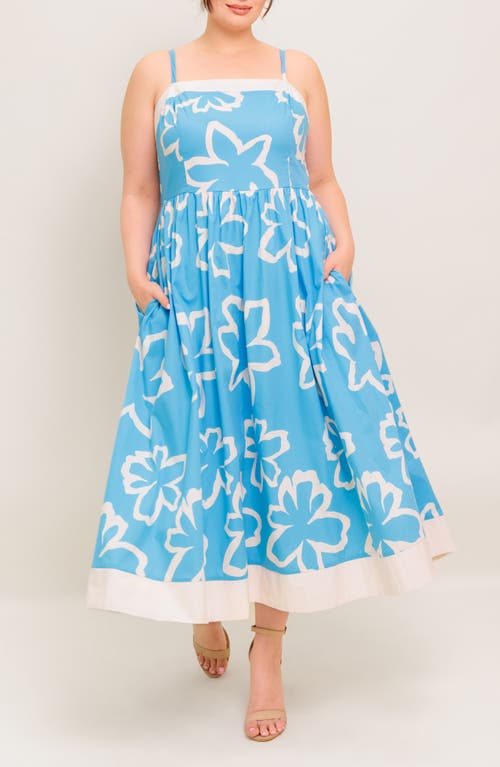 Flying Tomato Floral Cotton Sundress In Animal Print