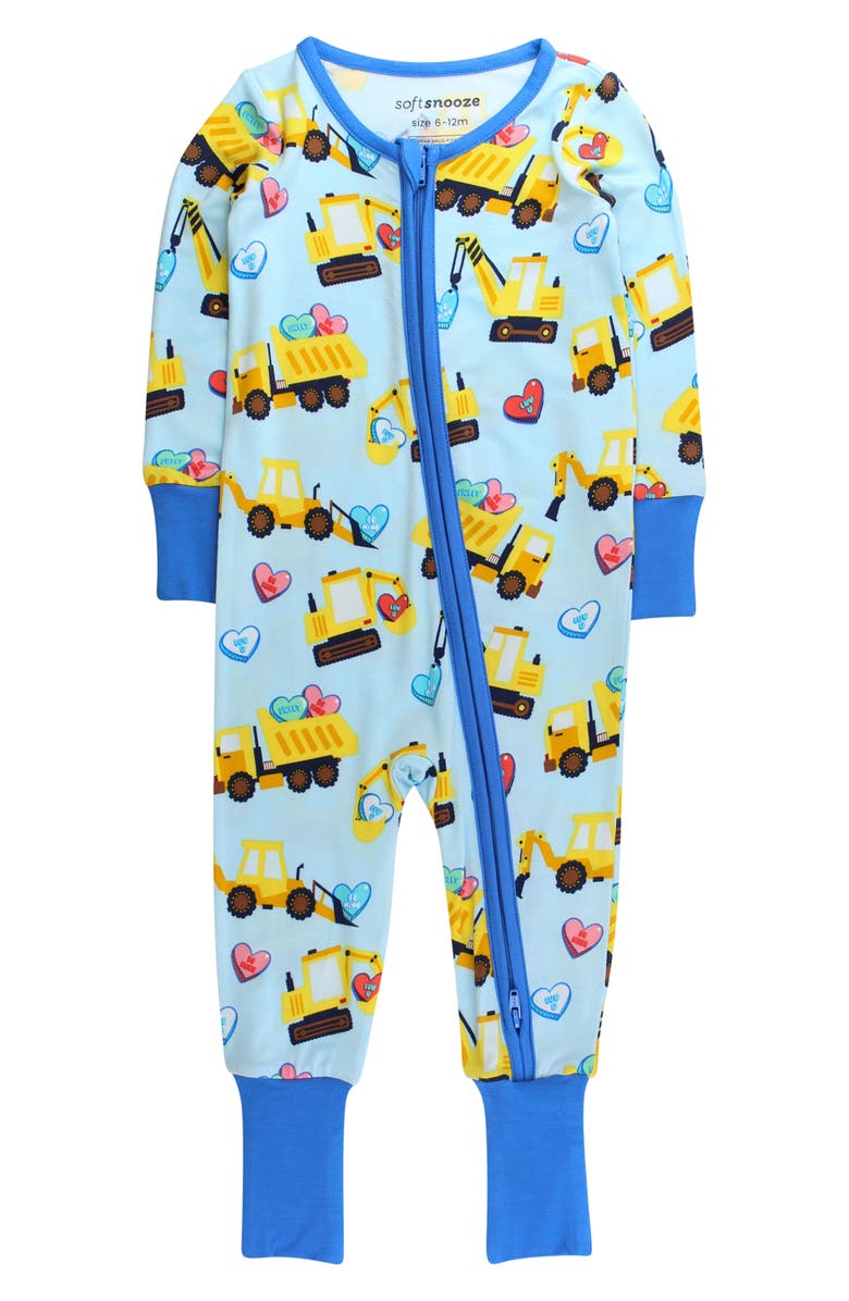 RuggedButts Loads of Love Convertible Pajama Footie, Main, color, Blue