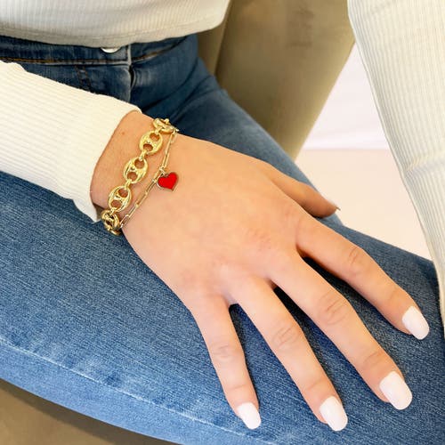 The Lovery Fine Jewelry Coral Heart Charm In Red