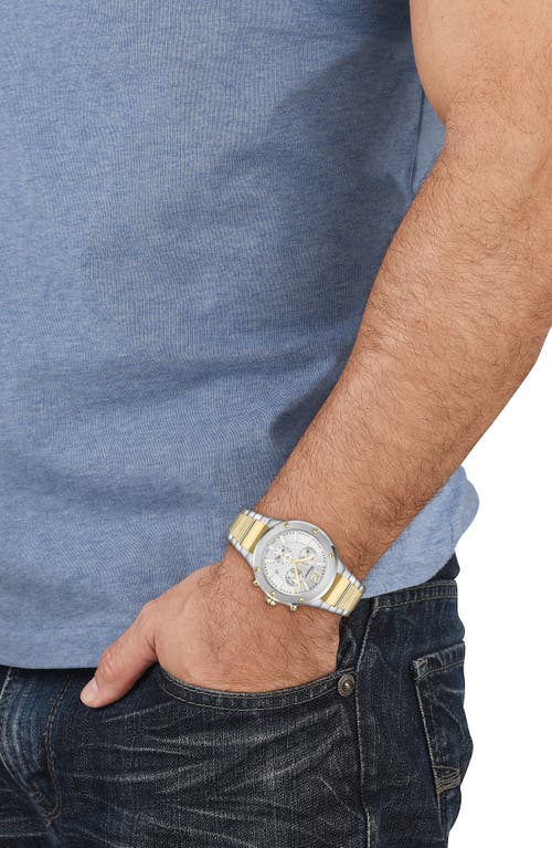 Ferragamo F-80 Chrono Bracelet Watch In Two Tone