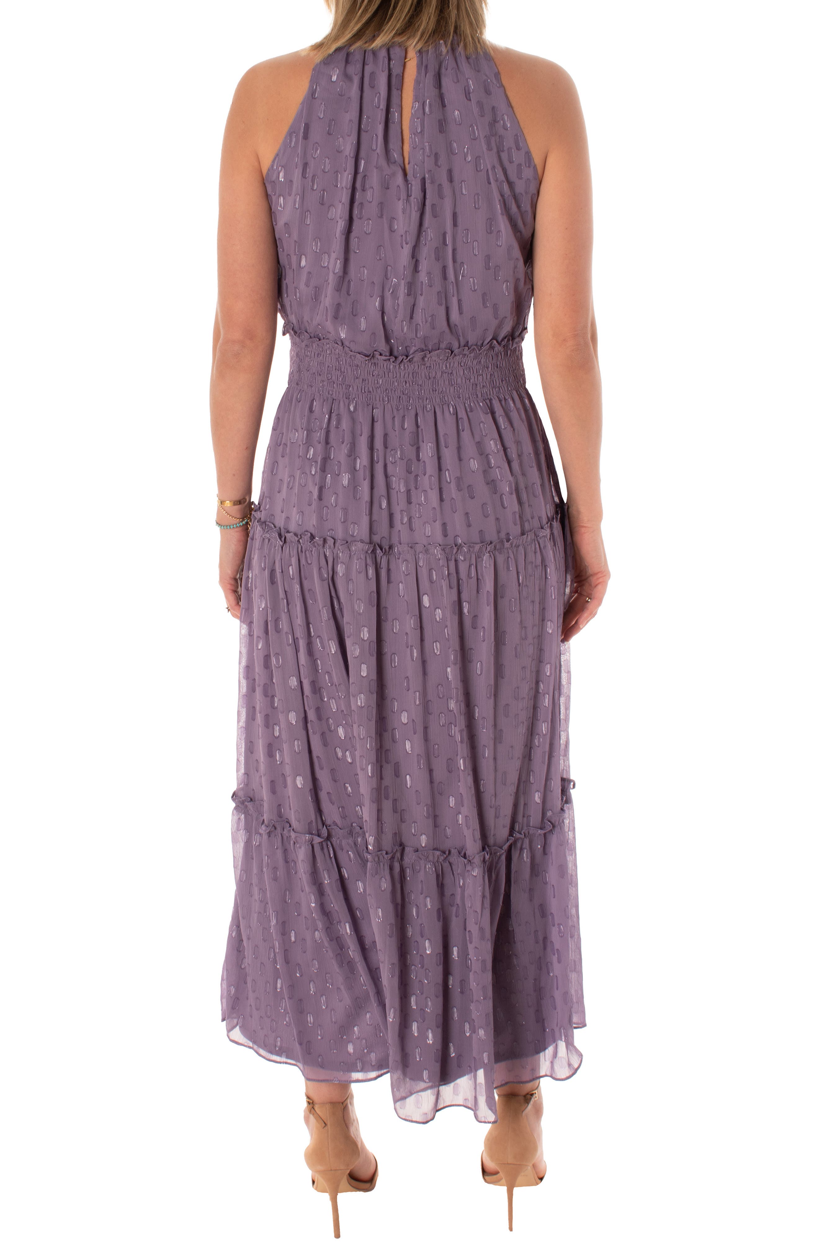 Taylor Dresses Smocked Halter Maxi Dress (Women) | Nordstromrack