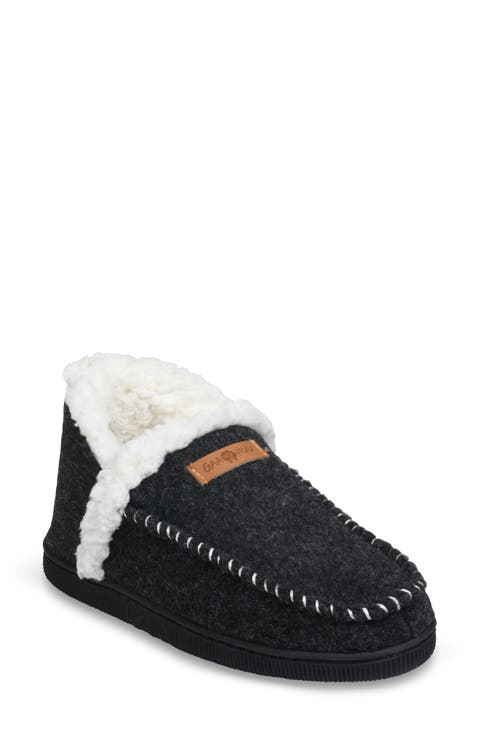 Faux Fur Moc Toe Slipper (Women)