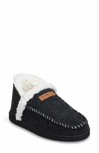GAAHUU Faux Fur Moc Toe Slipper
