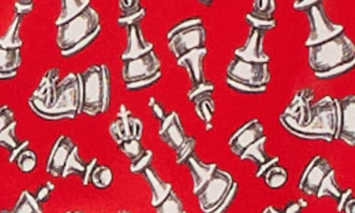 Alice And Olivia Chess-print Piped Shirt In Red