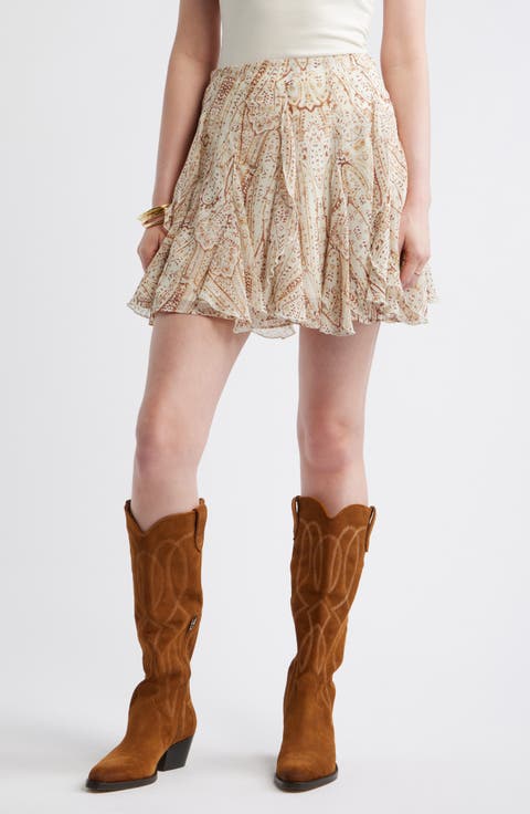 Vertical Ruffle Miniskirt